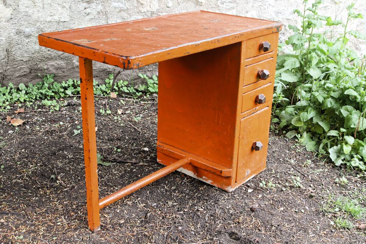 Art deco industrial desk