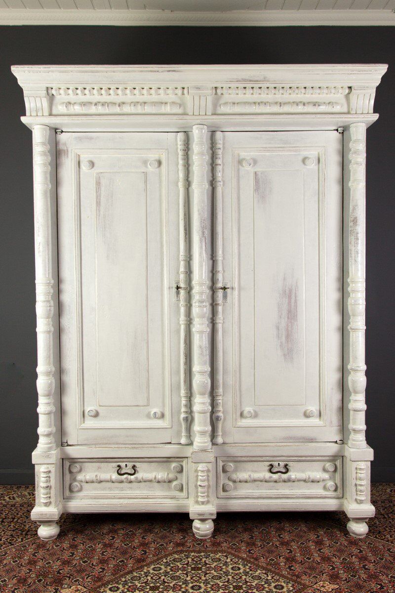 Solid pine 2-door armoire, ca. 1920s