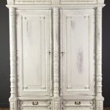Armoire 2 portes en pin massif, vers les années 1920
