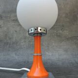 Vintage bedside lamp design orange 1960