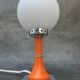 Vintage bedside lamp design orange 1960