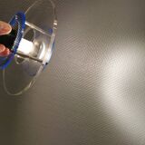 Small Danish Space-Age hanging lamp in translucent plexi glass, estimated 1980s.