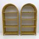 Pair of Italian Small Bamboo Bookcases, 1970s