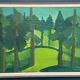 Original Mid Century Swedish Oil On Panel – “Forest” By Thage Carlson – Vintage & Framed – 87 × 70 Cm (34.3" × 27.6")