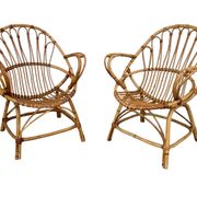 Pair of vintage shell armchairs 1950