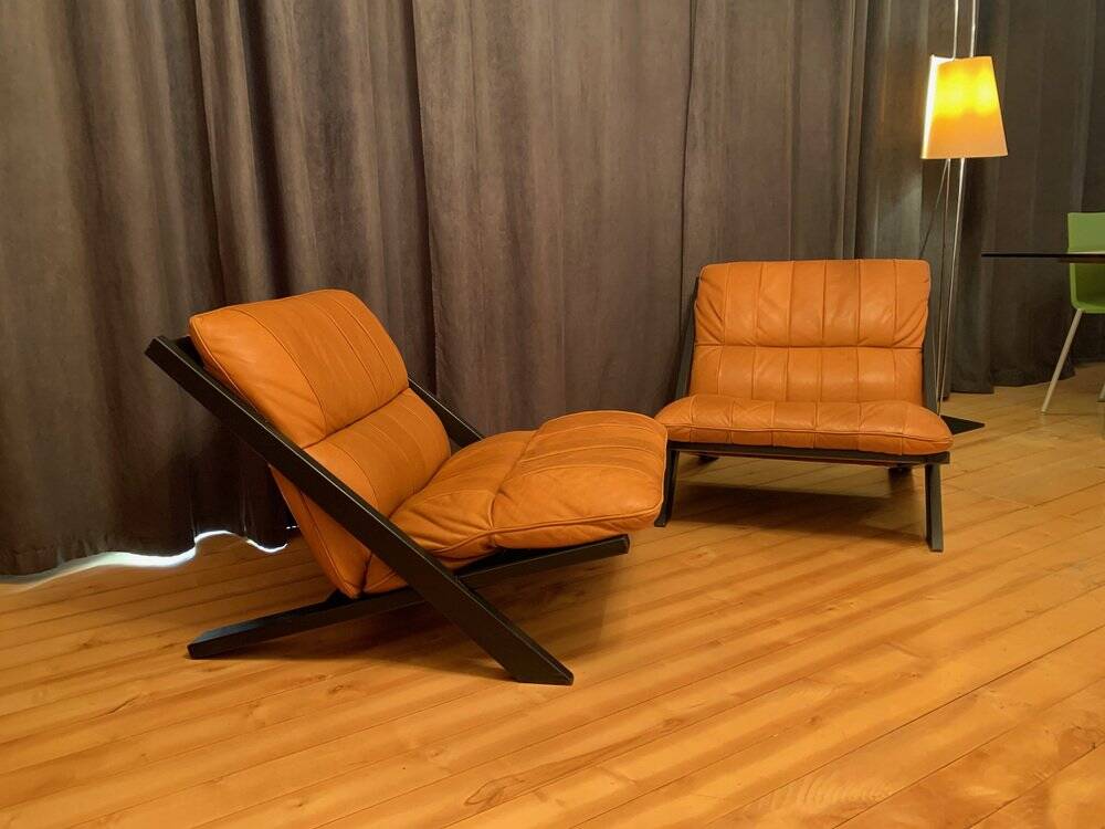 Set of armchairs by Ueli Berger, de Sede, Switzerland, 1970s