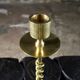 Pair of Art Deco twisted brass candlesticks, France, 1930s