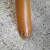 Side table in rattan and wicker curved vintage years 60/70