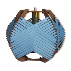 Lampe bleue tissée à