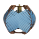 Large blue woven lamp to install