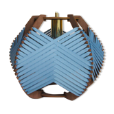Lampe bleue tissée à poser