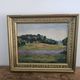 Oil Painting on Cardboard - Landscape of Flowering Hills - Not Signed