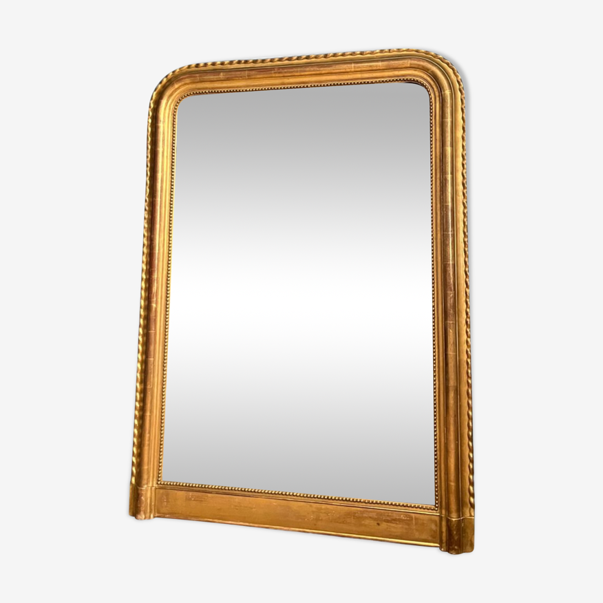 Louis-Philippe mirror gilded with gold leaf antique mirror
