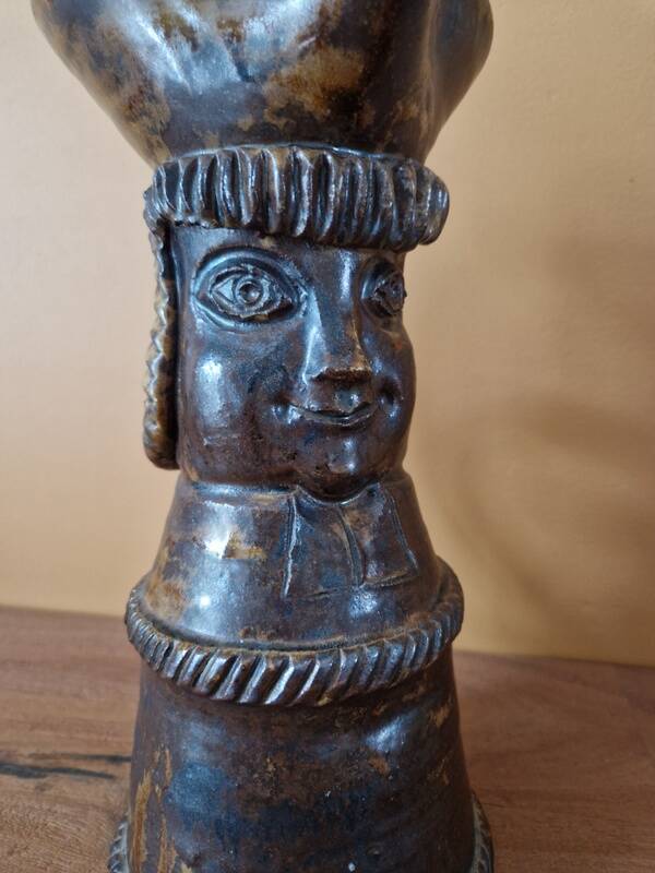 André Rozay (1913-1991) à La Borne - Pichet anthropomorphe - En grès