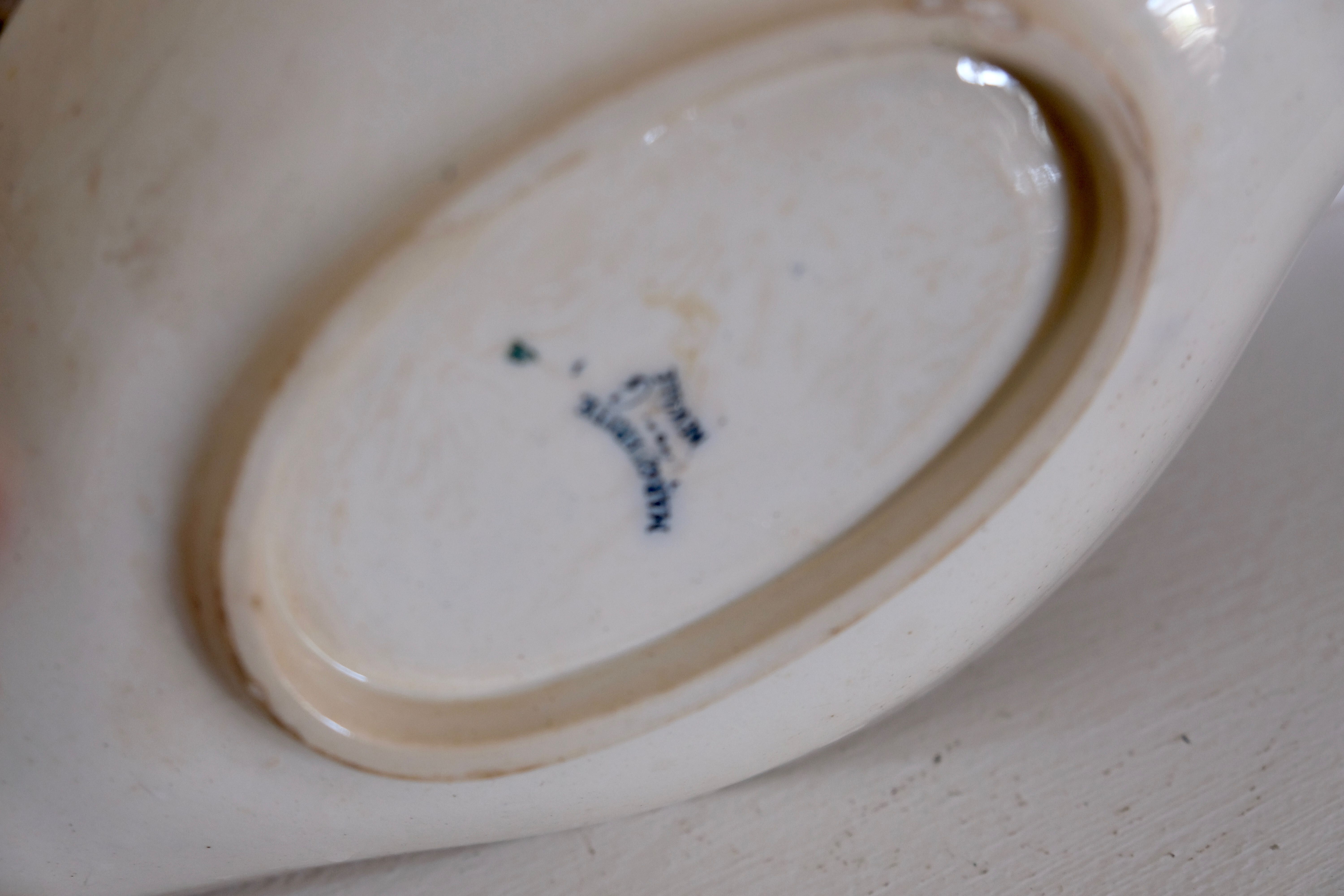 Ravier antique "Marguerite" Luneville faience XIXth