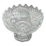 Cut crystal stemmed bowl