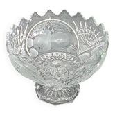 Cut crystal stemmed bowl