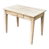 Renovated Parisian desk in solid wood with drawer