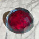 Murano glass geode faceted bowl