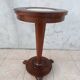 Art Nouveau side table in walnut and marble