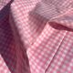 Pink checked cotton bolster cover