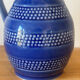 Ensemble de deux petits pichets 33 cl en céramique bleue