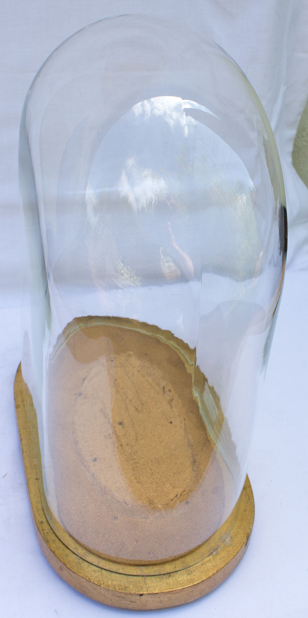 Vintage oval glass globe 36 cm high