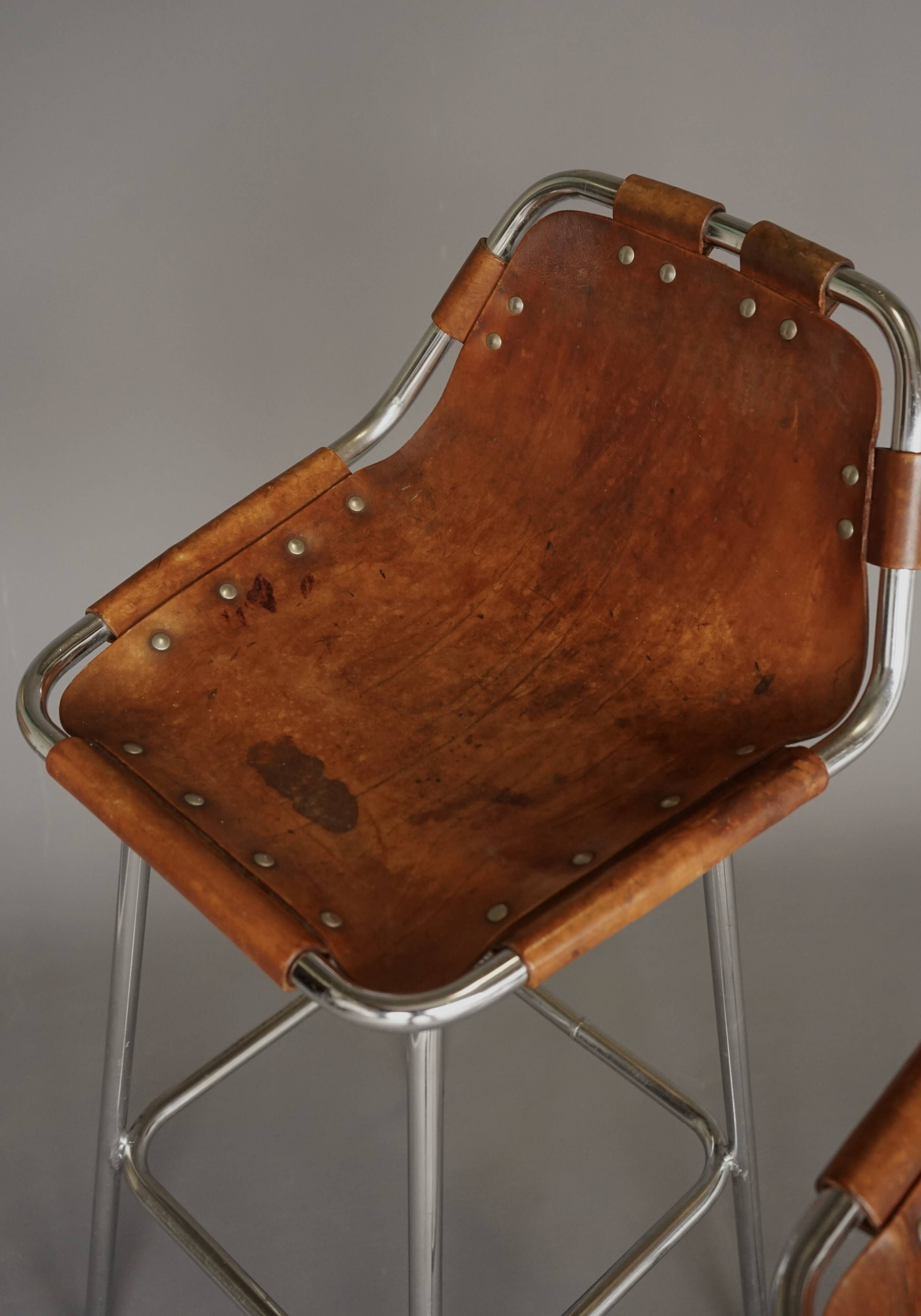 Tabourets de bar attribués à Dal Vera pour Charlotte Perriand / Les Arcs, années 1960