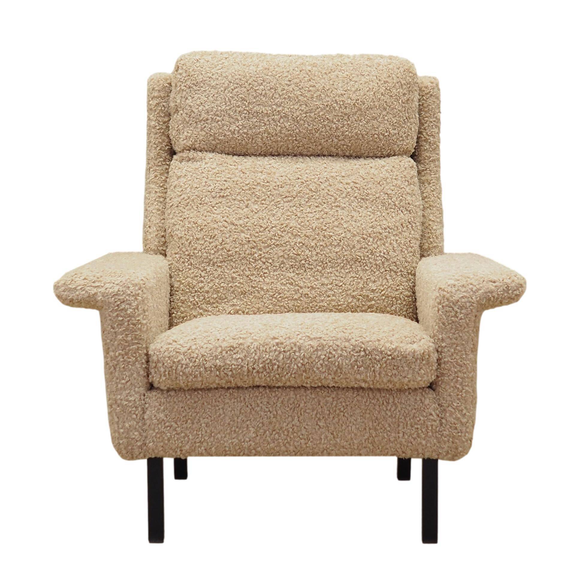 Fauteuil danois beige par Arne Vodder, années 1960
