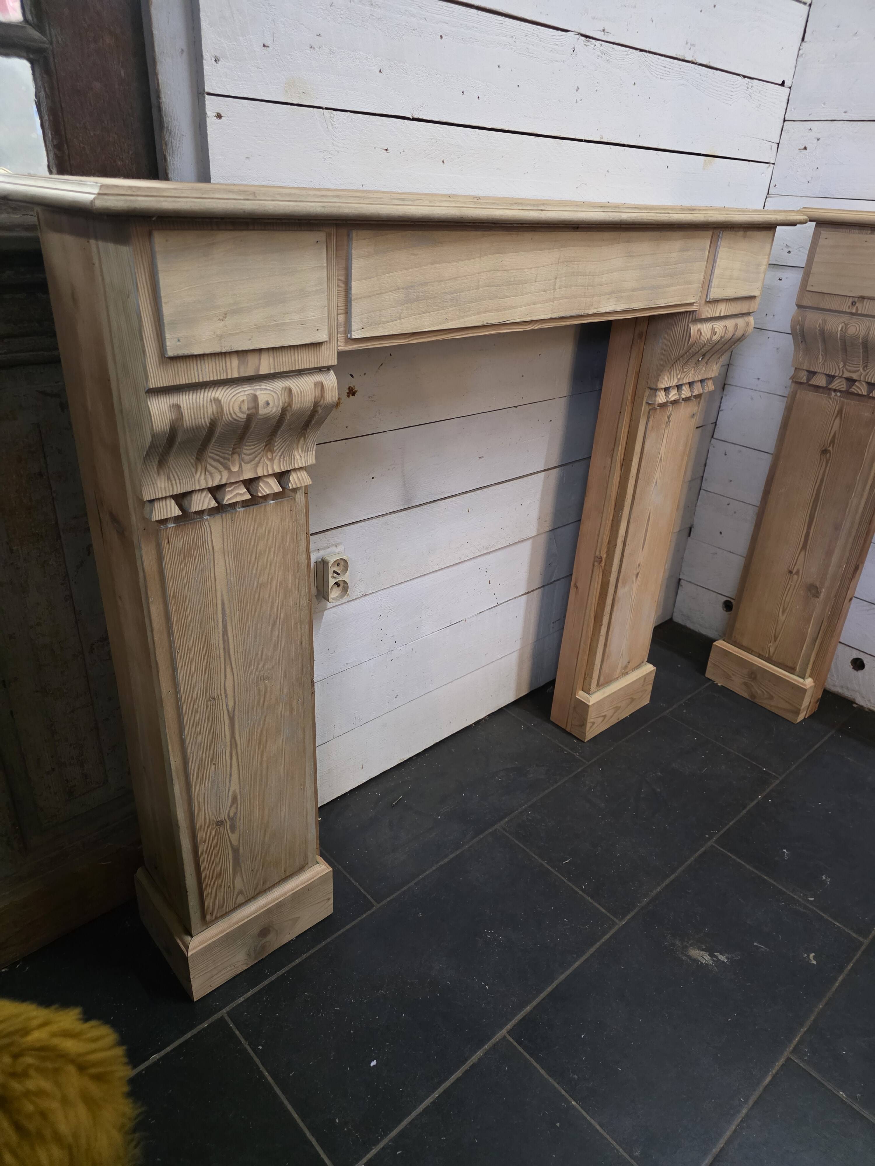 Wooden fireplace