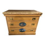 Commode Marine en chêne massif cérusé