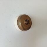 Antique brass and porcelain switch from the 40s/50s