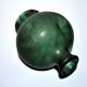 Vintage ceramic vase signed vague - Green glazed terracotta