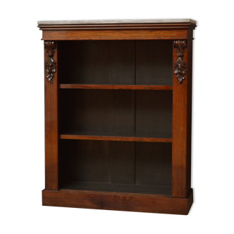 Early Victorian rosewood open bookcase