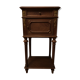 Empire style bedside table, marble tray, marble interior