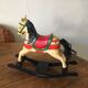 Wooden rocking horse, decorative, artisanal