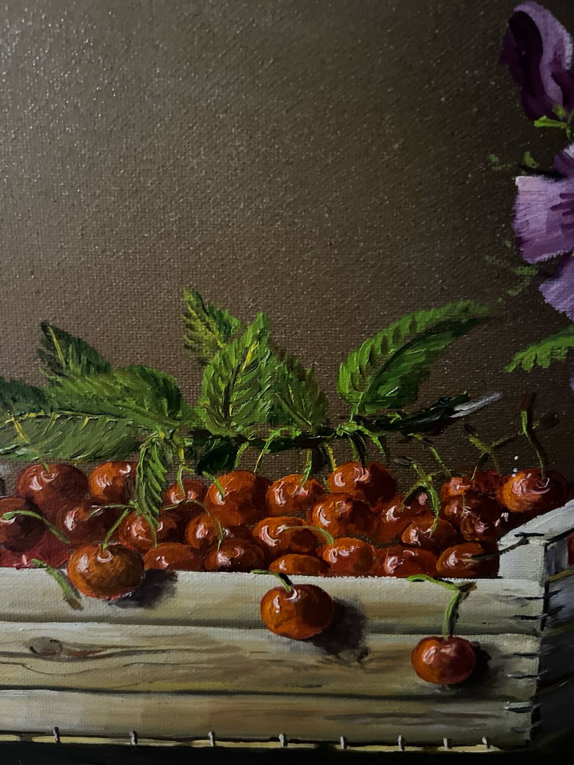 Painting Natur Morte cherry