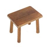 Brutalist oak side table / stool