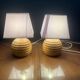 Pair of Laura Ashley solid wood lamp duo