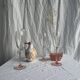 Set of 3 vintage pink champagne flutes H22