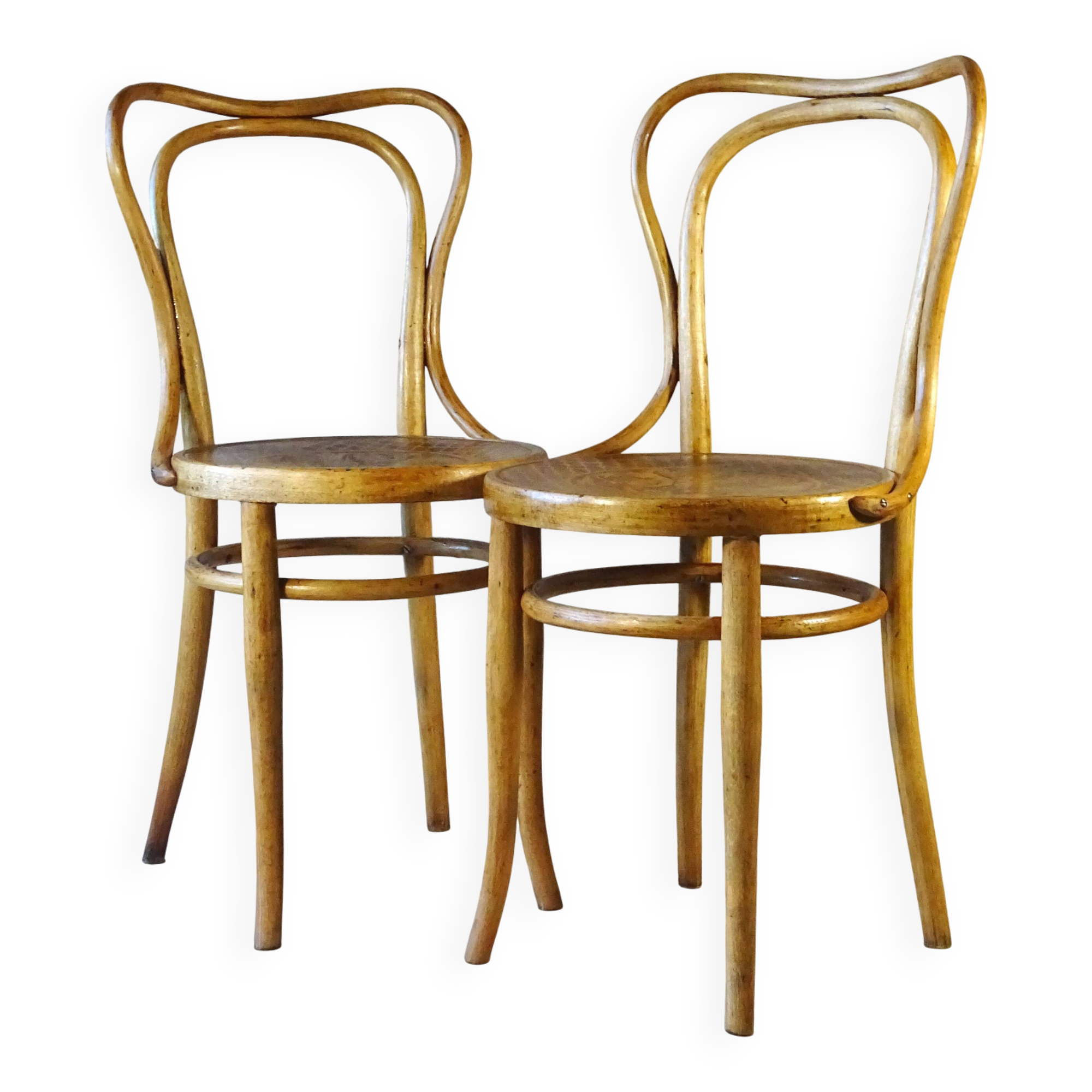 Two Kohn bistro chairs no. 55, circa 1910, not Thonet.
