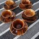 5 tasses à café acajou Sarreguemines