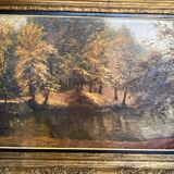 Dozinel _ The pond of drowned children - oil on molded canvas