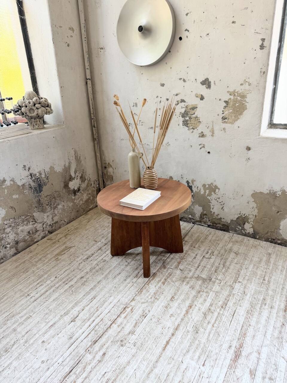 Constructivist gueridon 1950 mahogany