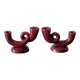2 vintage Bordeaux ceramic candle holders