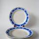 Set of 4 gien royal blue art deco flat plates 1930