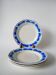 Set of 4 gien royal blue art deco flat plates 1930