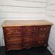 Crossbow commode in solid cherry wood, Louis XV style with marble top.
