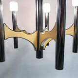Maison Sciolari chrome chandelier, 1970