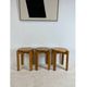 Set of three solid pine stools, 1970s.